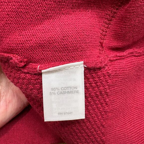 J Jill pureJill Size XL Cotton Cashmere Sweater Thermal Waffle Knit Pockets NEW - Picture 8 of 11